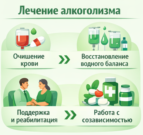 лечение алкоголизма в Ивантеевке этапы